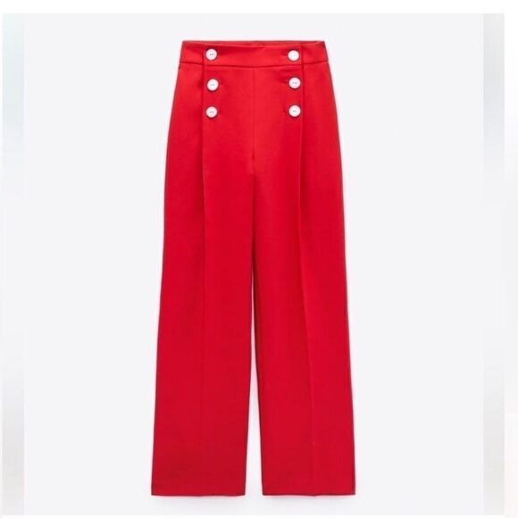 Zara Pants - Zara Red Pallazo Pants(Size Large)